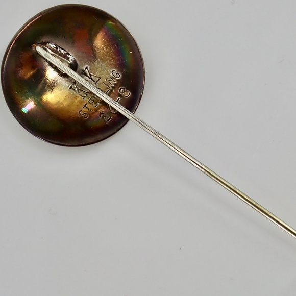 Samual Kirk & Son Sterling Silver Poppy Hat Lapel Pin 26-8 New 2.25" Long - Picture 12 of 15